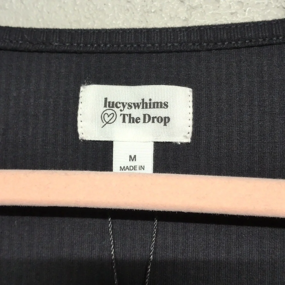 The Drop Lucyswhims Women's Ribbed Square Neck Balloon Long Sleeve Lucy Top NWT - Picture 3 of 13